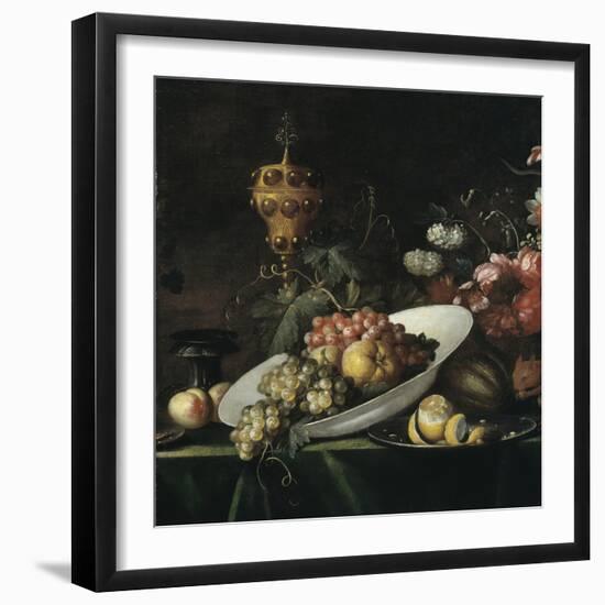 Still Life: Fruit Piece with a Covered Gilt Goblet-Willem Kalf-Framed Giclee Print