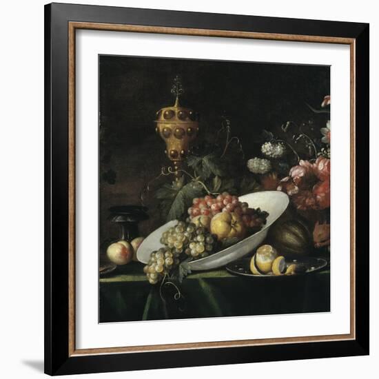 Still Life: Fruit Piece with a Covered Gilt Goblet-Willem Kalf-Framed Giclee Print