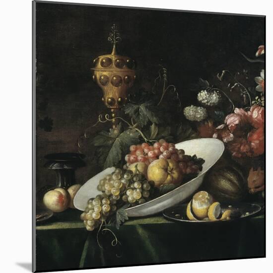Still Life: Fruit Piece with a Covered Gilt Goblet-Willem Kalf-Mounted Giclee Print
