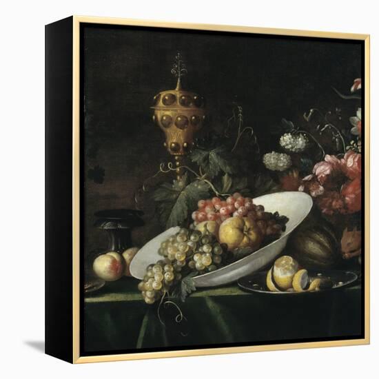 Still Life: Fruit Piece with a Covered Gilt Goblet-Willem Kalf-Framed Premier Image Canvas
