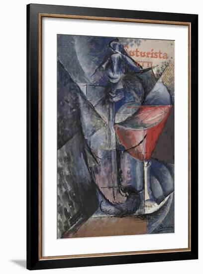 Still Life: Glass and Siphon, c.1914-Umberto Boccioni-Framed Giclee Print