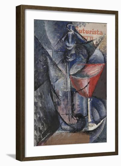 Still Life: Glass and Siphon, c.1914-Umberto Boccioni-Framed Giclee Print