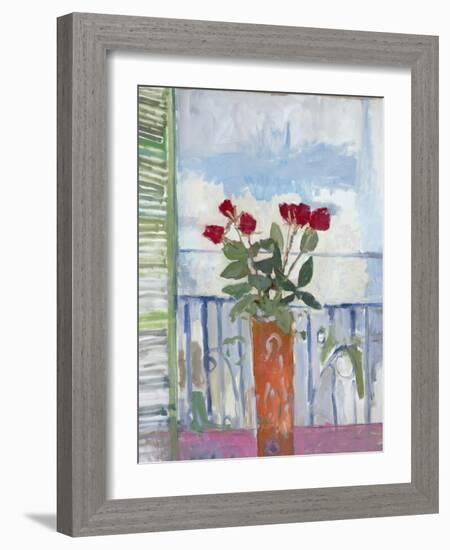 Still Life, Green Shutter-Stephen Dinsmore-Framed Giclee Print