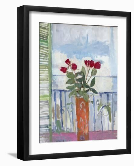 Still Life, Green Shutter-Stephen Dinsmore-Framed Giclee Print