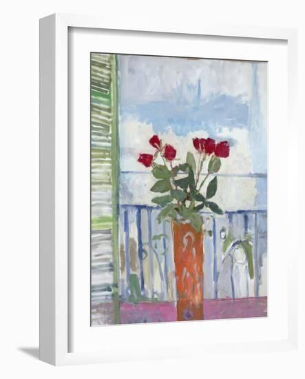 Still Life, Green Shutter-Stephen Dinsmore-Framed Giclee Print