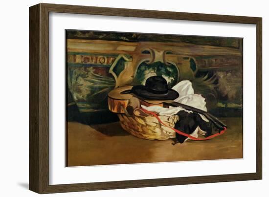 Still Life: Guitar and Sombrero, 1862-Edouard Manet-Framed Giclee Print