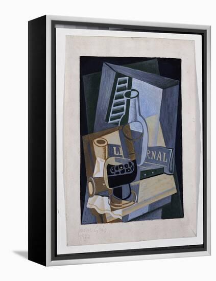 Still Life in Front of a Window, 1922 (Gouache & Pencil on Paper)-Juan Gris-Framed Premier Image Canvas