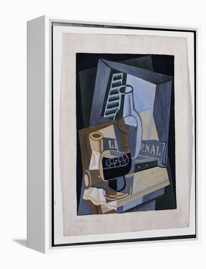 Still Life in Front of a Window, 1922 (Gouache & Pencil on Paper)-Juan Gris-Framed Premier Image Canvas