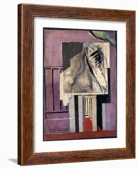 Still Life in Front of Balcony; Nature Morte Devant Le Balcon, 1929-Louis Marcoussis-Framed Giclee Print