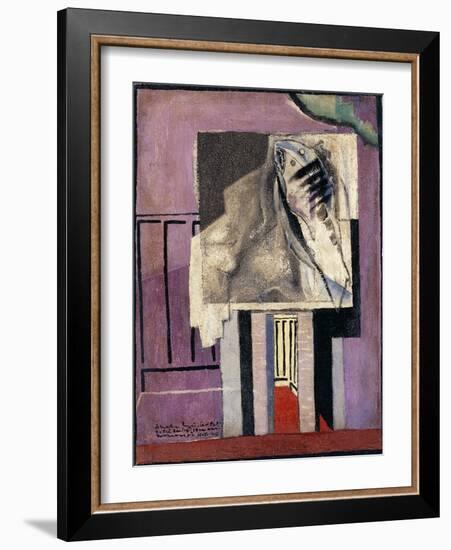 Still Life in Front of Balcony; Nature Morte Devant Le Balcon, 1929-Louis Marcoussis-Framed Giclee Print