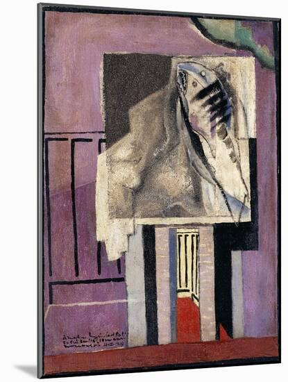 Still Life in Front of Balcony; Nature Morte Devant Le Balcon, 1929-Louis Marcoussis-Mounted Giclee Print