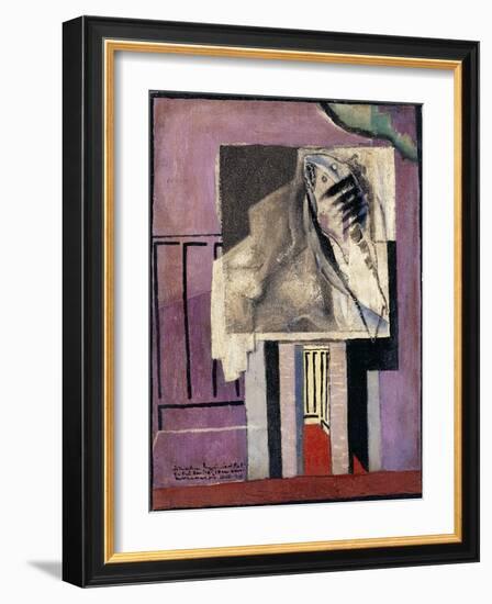 Still Life in Front of Balcony; Nature Morte Devant Le Balcon, 1929-Louis Marcoussis-Framed Giclee Print