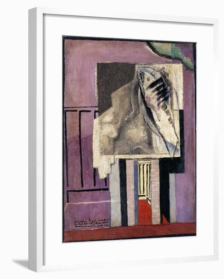 Still Life in Front of Balcony; Nature Morte Devant Le Balcon, 1929-Louis Marcoussis-Framed Giclee Print