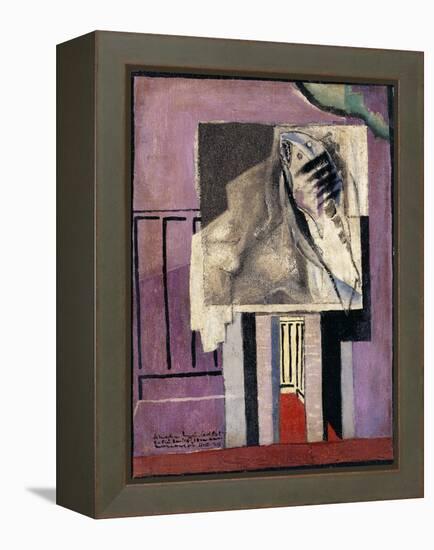 Still Life in Front of Balcony; Nature Morte Devant Le Balcon, 1929-Louis Marcoussis-Framed Premier Image Canvas