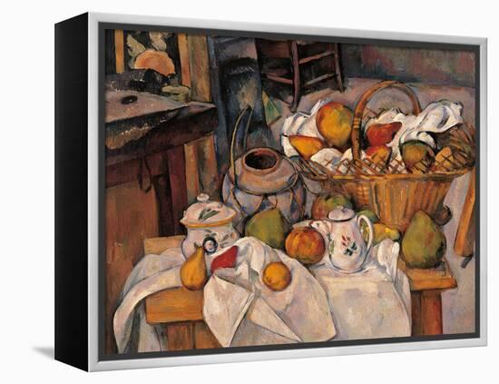 Still-Life in the Basket or the Kitchen Table-null-Framed Premier Image Canvas