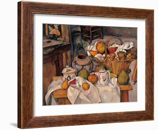 Still-Life in the Basket or the Kitchen Table-null-Framed Giclee Print