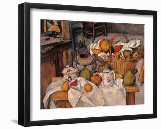 Still-Life in the Basket or the Kitchen Table-null-Framed Giclee Print