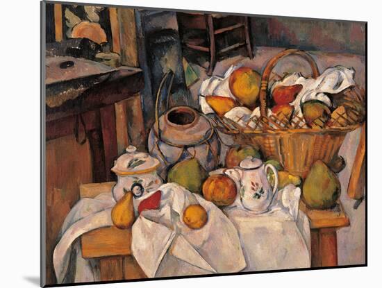 Still-Life in the Basket or the Kitchen Table-null-Mounted Giclee Print