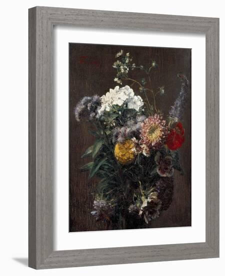 Still Life: Mixed Flowers-Ignace Henri Jean Fantin-Latour-Framed Giclee Print