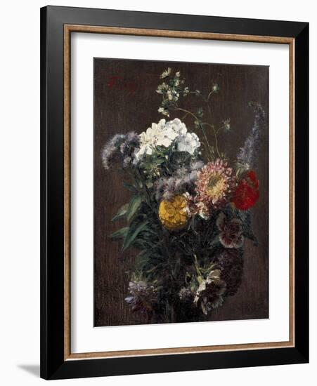 Still Life: Mixed Flowers-Ignace Henri Jean Fantin-Latour-Framed Giclee Print