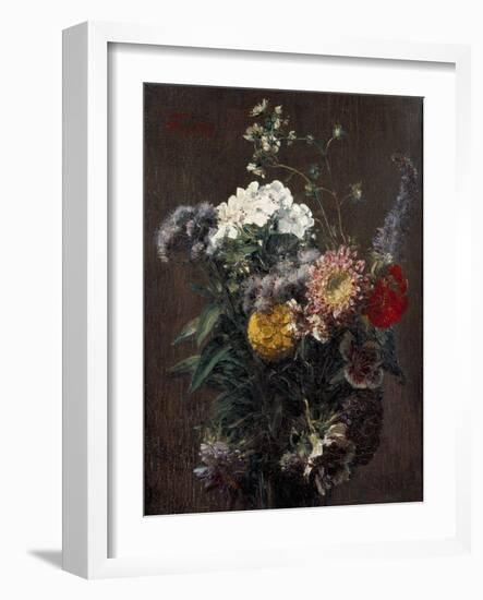 Still Life: Mixed Flowers-Ignace Henri Jean Fantin-Latour-Framed Giclee Print