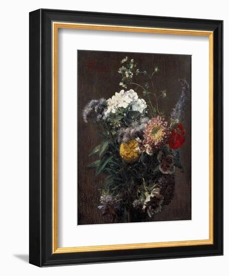 Still Life: Mixed Flowers-Ignace Henri Jean Fantin-Latour-Framed Giclee Print