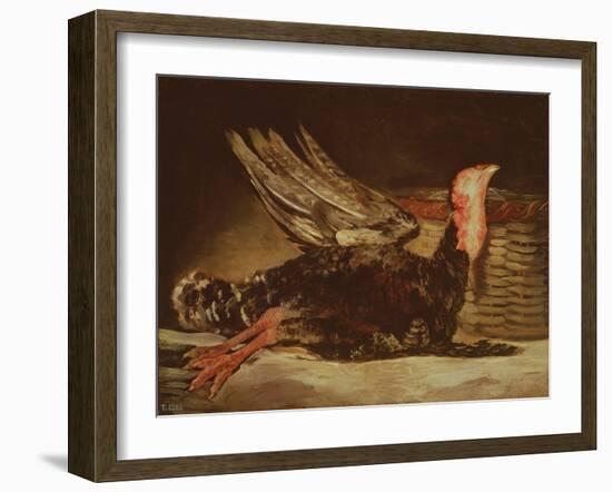 Still Life of a Dead Turkey and a Wicker Basket, 1806 (Oil on Canvas)-Francisco Jose de Goya y Lucientes-Framed Giclee Print