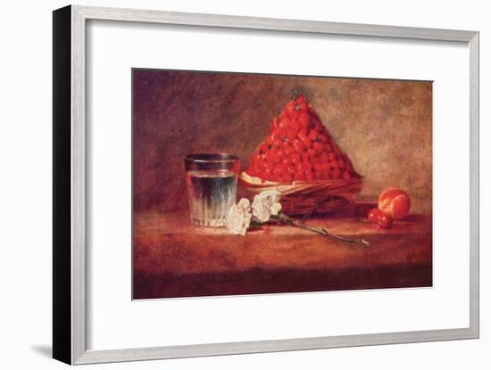 Still Life of a Strawberry Basket-Jean-Baptiste Simeon Chardin-Framed Art Print