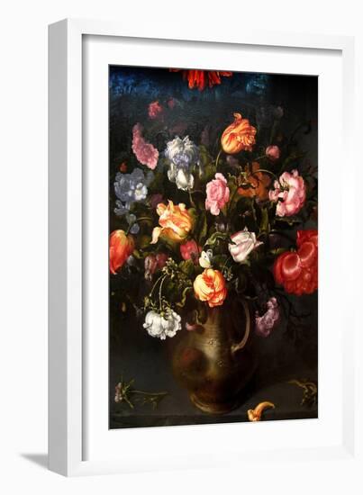 Still Life of a Vase with Flowers-Jacob Gossamer-Framed Art Print