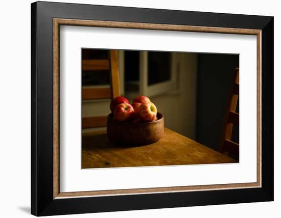 Still life of a wooden bowl full of apples-Panoramic Images-Framed Photographic Print