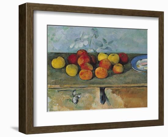 Still Life of Apples and Biscuits, 1880-82-Paul Cézanne-Framed Giclee Print