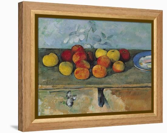 Still Life of Apples and Biscuits, 1880-82-Paul Cézanne-Framed Premier Image Canvas