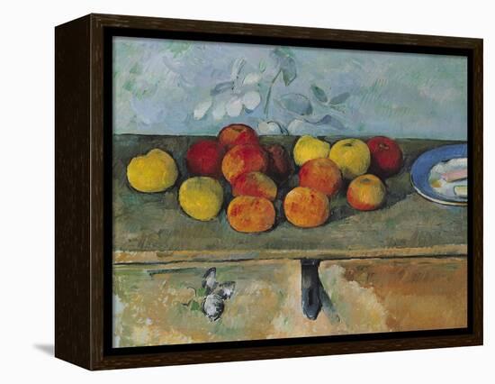 Still Life of Apples and Biscuits, 1880-82-Paul Cézanne-Framed Premier Image Canvas