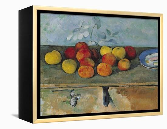 Still Life of Apples and Biscuits, 1880-82-Paul Cézanne-Framed Premier Image Canvas