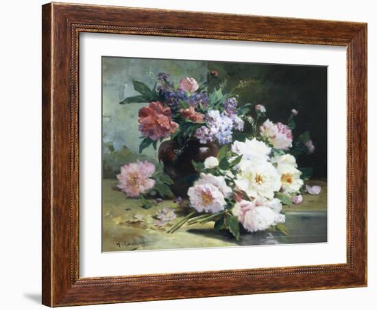 Still Life of Beautiful Flowers-Eugene Henri Cauchois-Framed Giclee Print