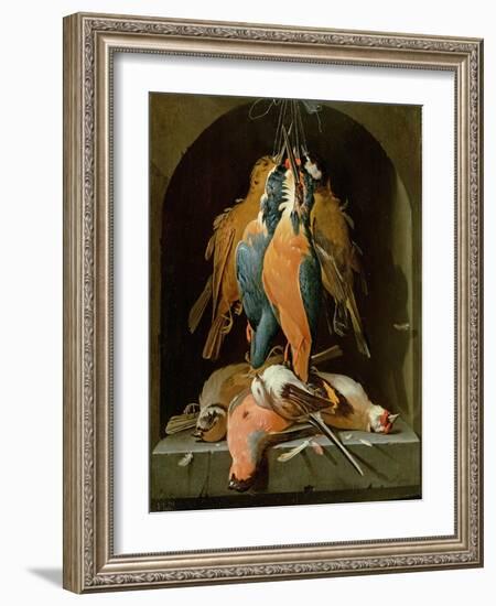 Still Life of Birds-Abraham Mignon-Framed Giclee Print