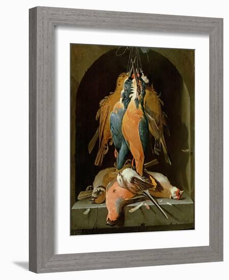 Still Life of Birds-Abraham Mignon-Framed Giclee Print