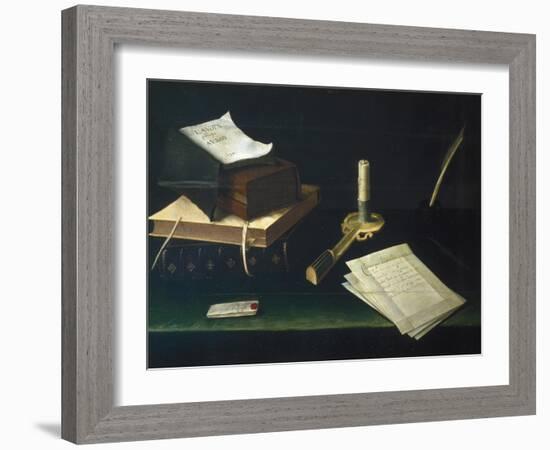 Still Life of Books and Letters-Lubin Baugin-Framed Giclee Print