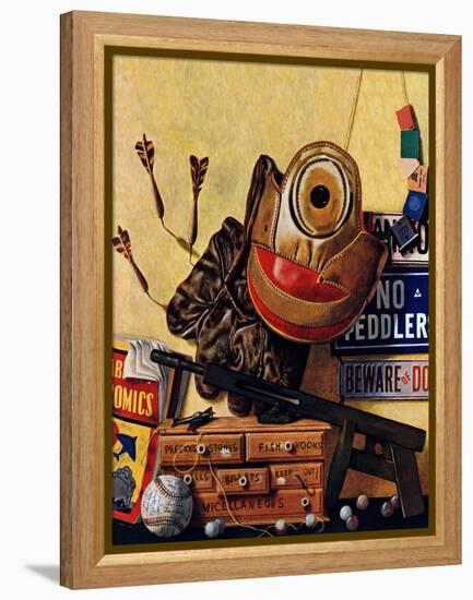 "Still Life of Boys Toys," June 30, 1945-John Atherton-Framed Premier Image Canvas