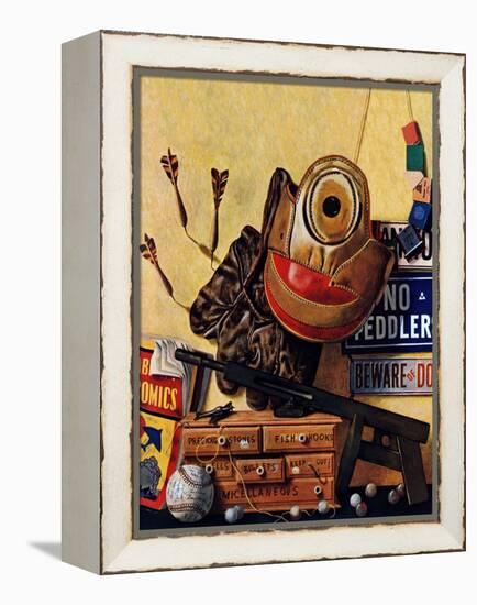 "Still Life of Boys Toys," June 30, 1945-John Atherton-Framed Premier Image Canvas