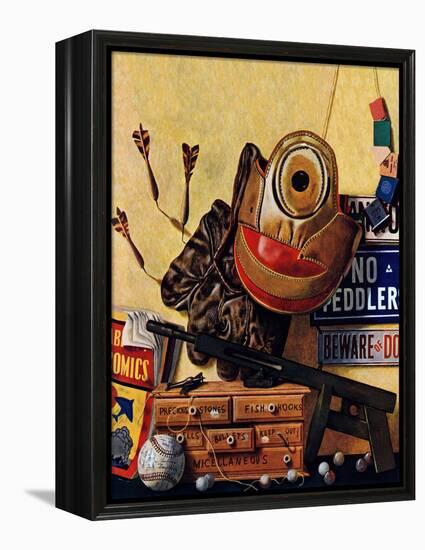 "Still Life of Boys Toys," June 30, 1945-John Atherton-Framed Premier Image Canvas