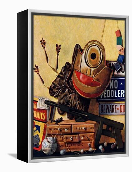 "Still Life of Boys Toys," June 30, 1945-John Atherton-Framed Premier Image Canvas