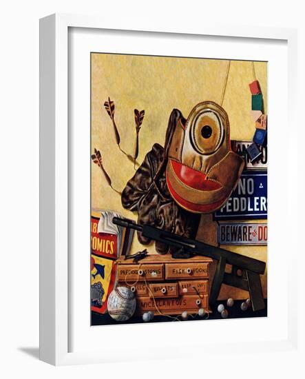 "Still Life of Boys Toys," June 30, 1945-John Atherton-Framed Giclee Print