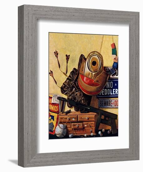 "Still Life of Boys Toys," June 30, 1945-John Atherton-Framed Giclee Print