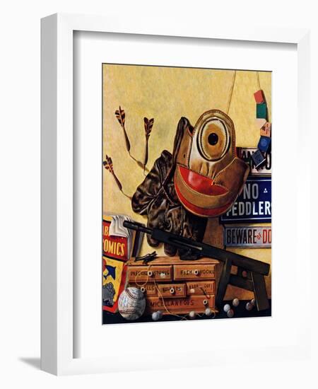 "Still Life of Boys Toys," June 30, 1945-John Atherton-Framed Giclee Print