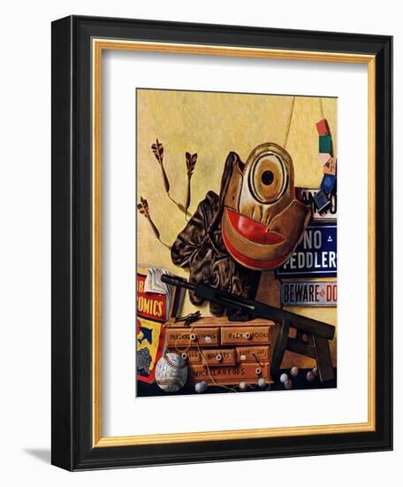 "Still Life of Boys Toys," June 30, 1945-John Atherton-Framed Giclee Print