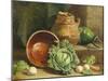 Still Life of Cabbages, Carrot and Turnips-William Hughes-Mounted Giclee Print