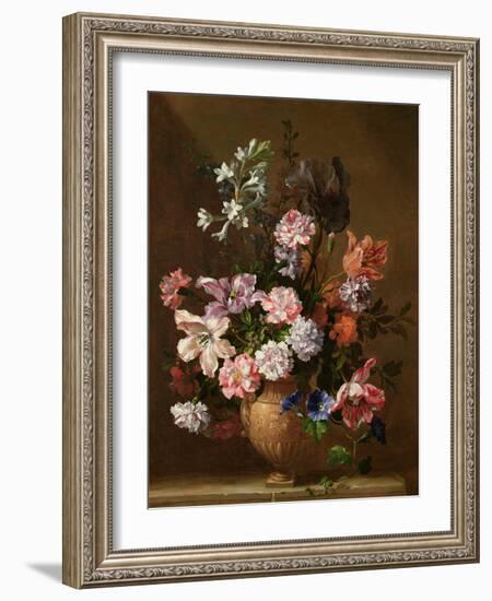 Still Life of Carnations and Tulips, 17Th Century-Jean-Baptiste Monnoyer-Framed Giclee Print