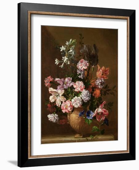 Still Life of Carnations and Tulips, 17Th Century-Jean-Baptiste Monnoyer-Framed Giclee Print