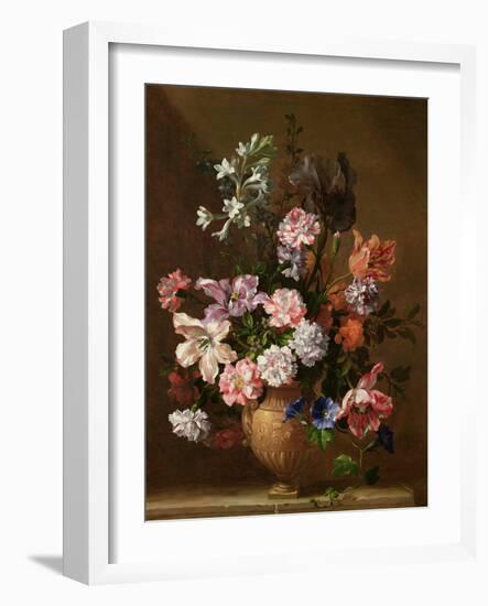 Still Life of Carnations and Tulips, 17Th Century-Jean-Baptiste Monnoyer-Framed Giclee Print